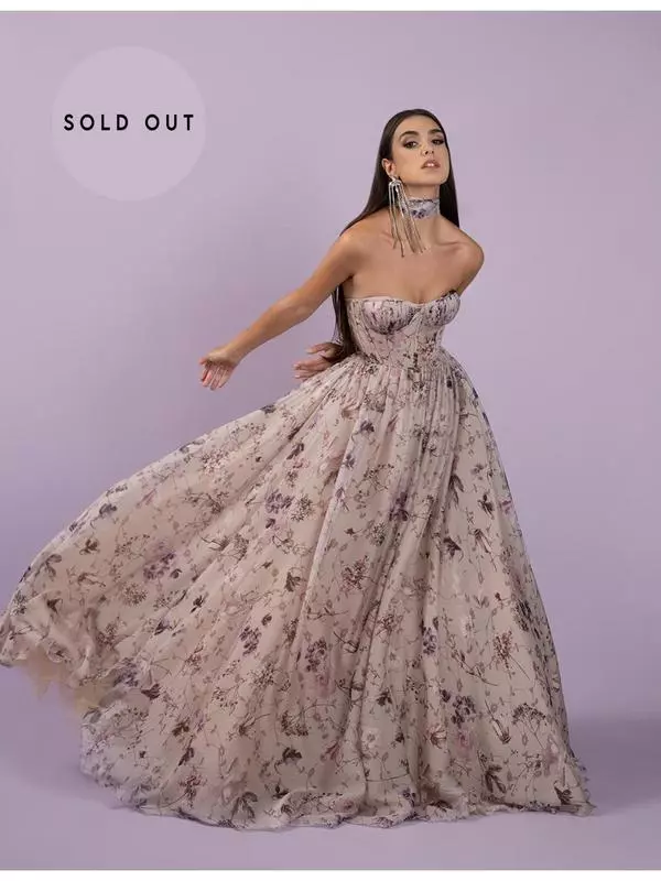 Corset floral pattern dress
