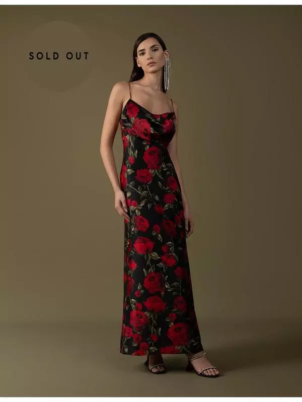 Thin straps floral dress