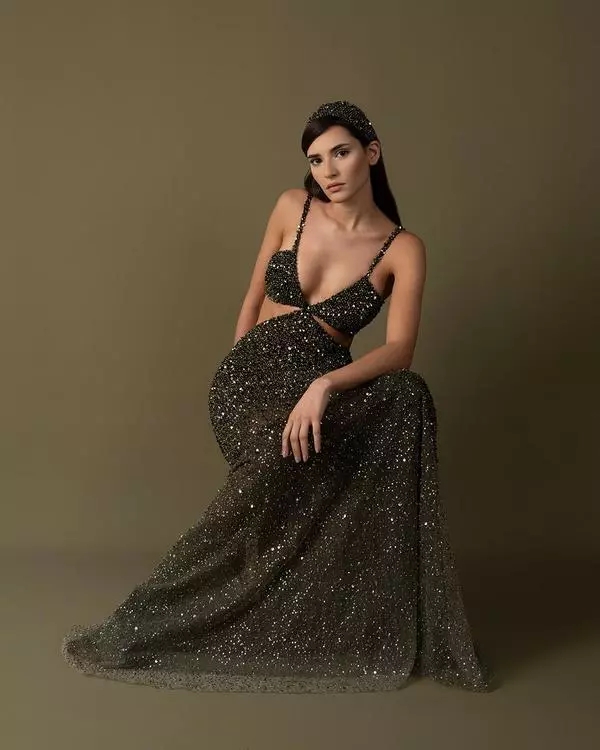 Cut-out shimmery dress