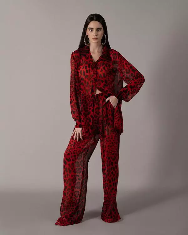 Tiger print pajama set 