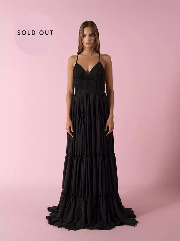 Draped braided criss-cross dress