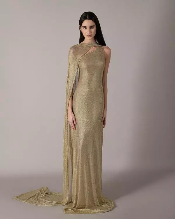 One-sided sparkling dress 