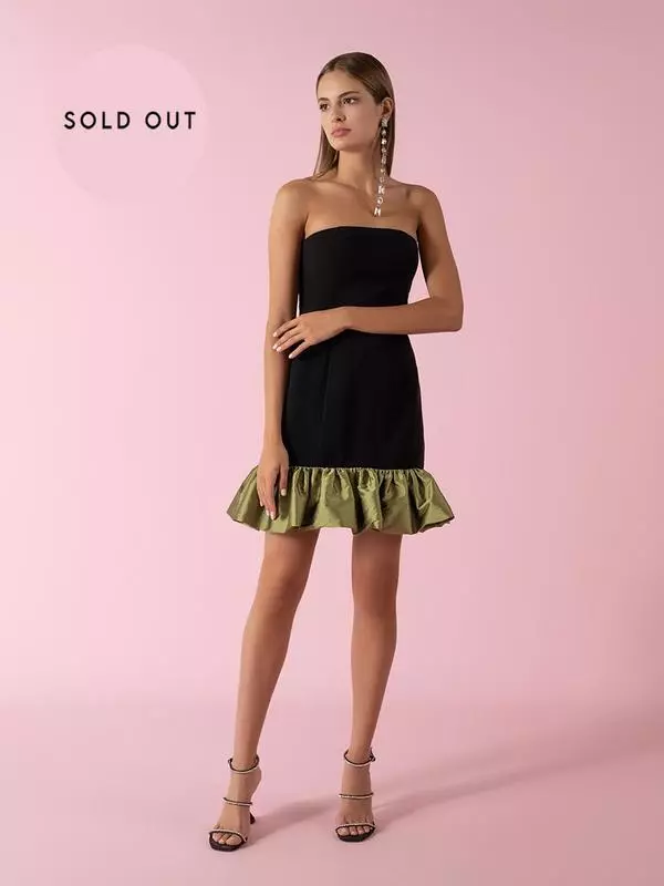 Form-fitting ruffle mini-dress