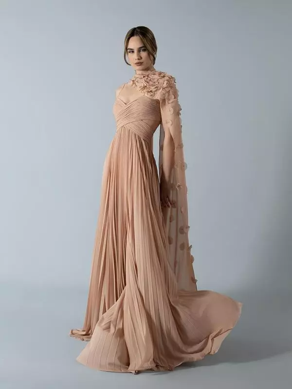 Criss-cross pleated dress 