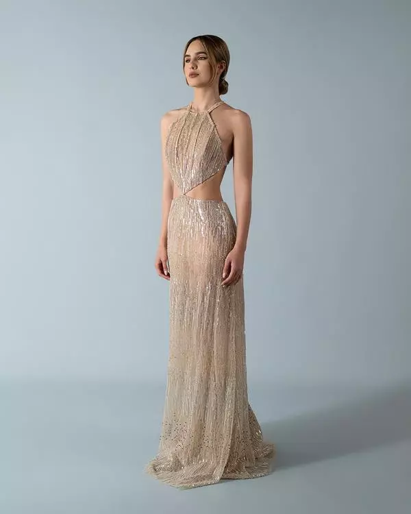 Halter cut-out dress 