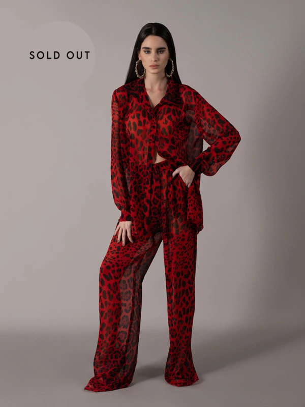 Tiger print pajama set 