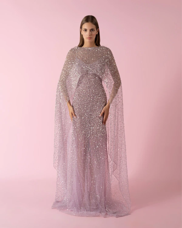 Criss-cross cover-up embellished dress