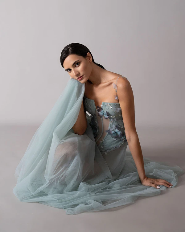 3D Butterfliy tulle dress