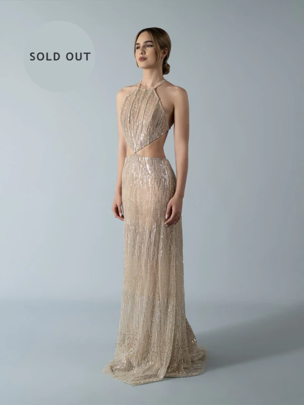 Halter cut-out dress 