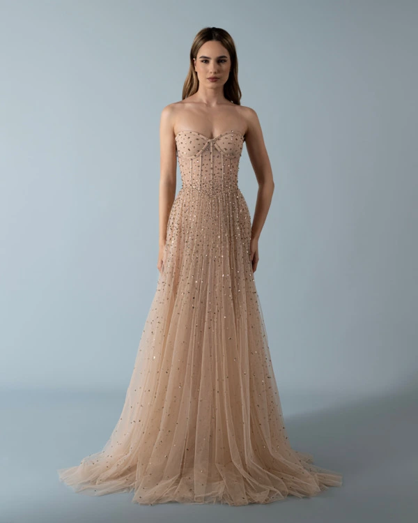 V-shaped corset dress