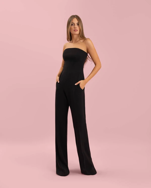 Strapless Black Staple Jumpsuit