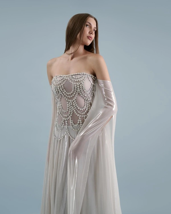 Sculpted lamé dress 