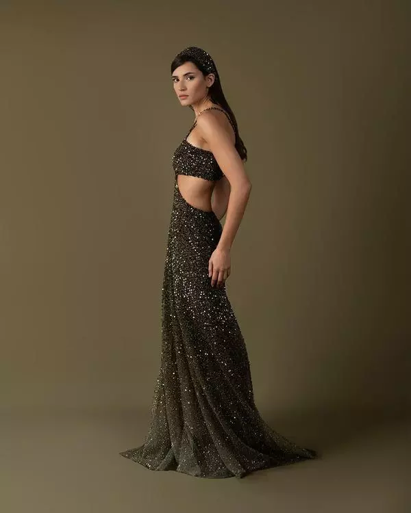 Cut-out shimmery dress
