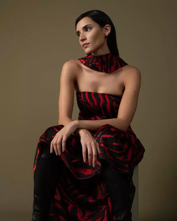 Strapless pattern dress