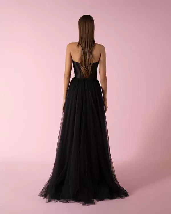 Signature dress with a fitted corset