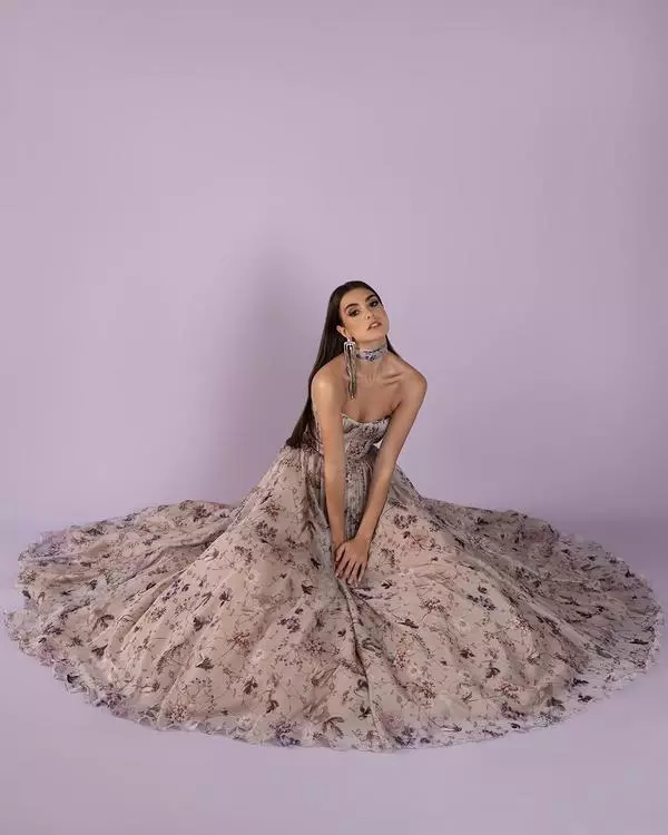 Corset floral pattern dress