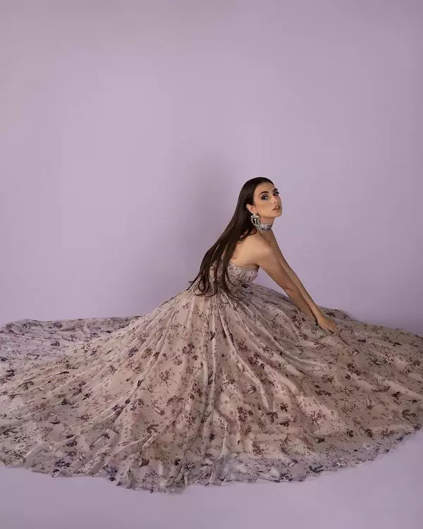 Corset floral pattern dress