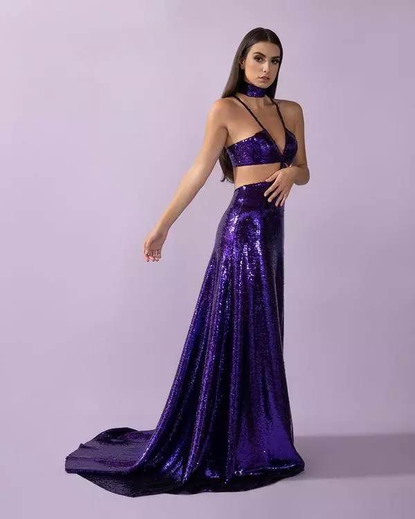 Cut-out sparkling dress