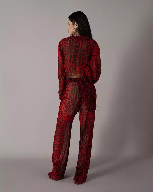 Tiger print pajama set 