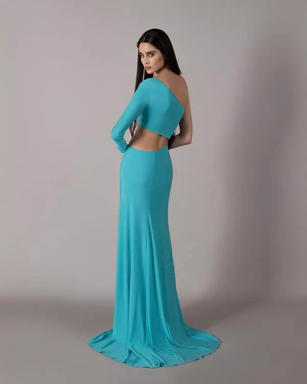 One sided cut-out jersey dress 