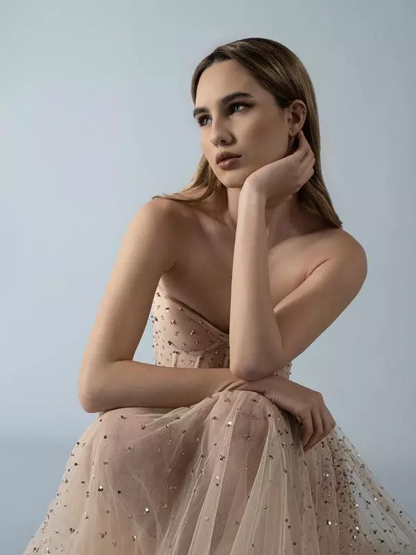 V-shaped corset dress