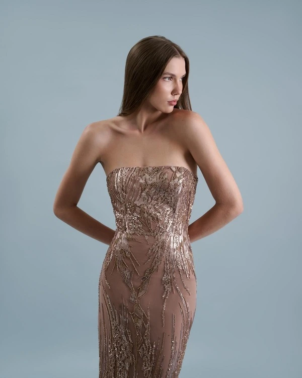 Hand-Embroidered Straight cut dress 