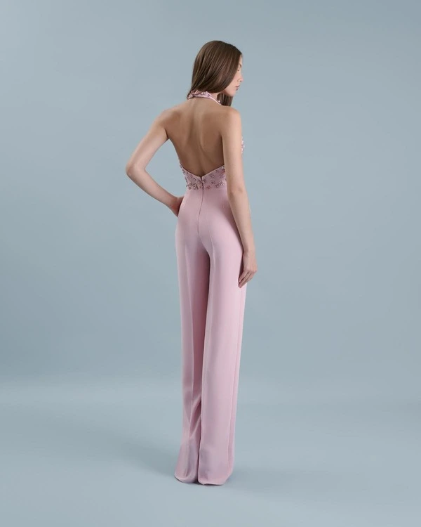 Floral-Embroidered Jumpsuit