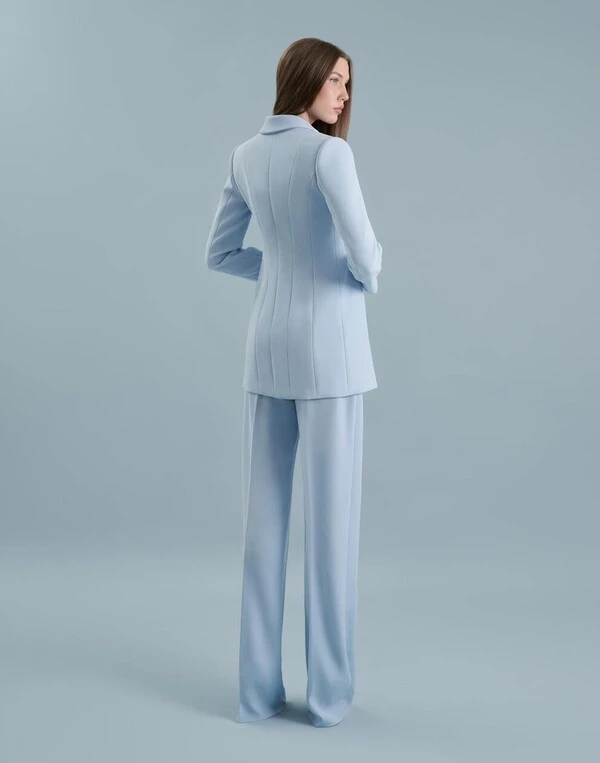 Baby blue Contemporary Tailored Suit